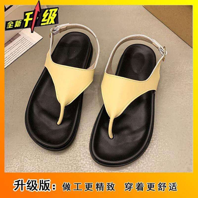 Retro style toe flat bottom outer slippers women's high sense temperament casual versatile cool slippers 2025 summer new