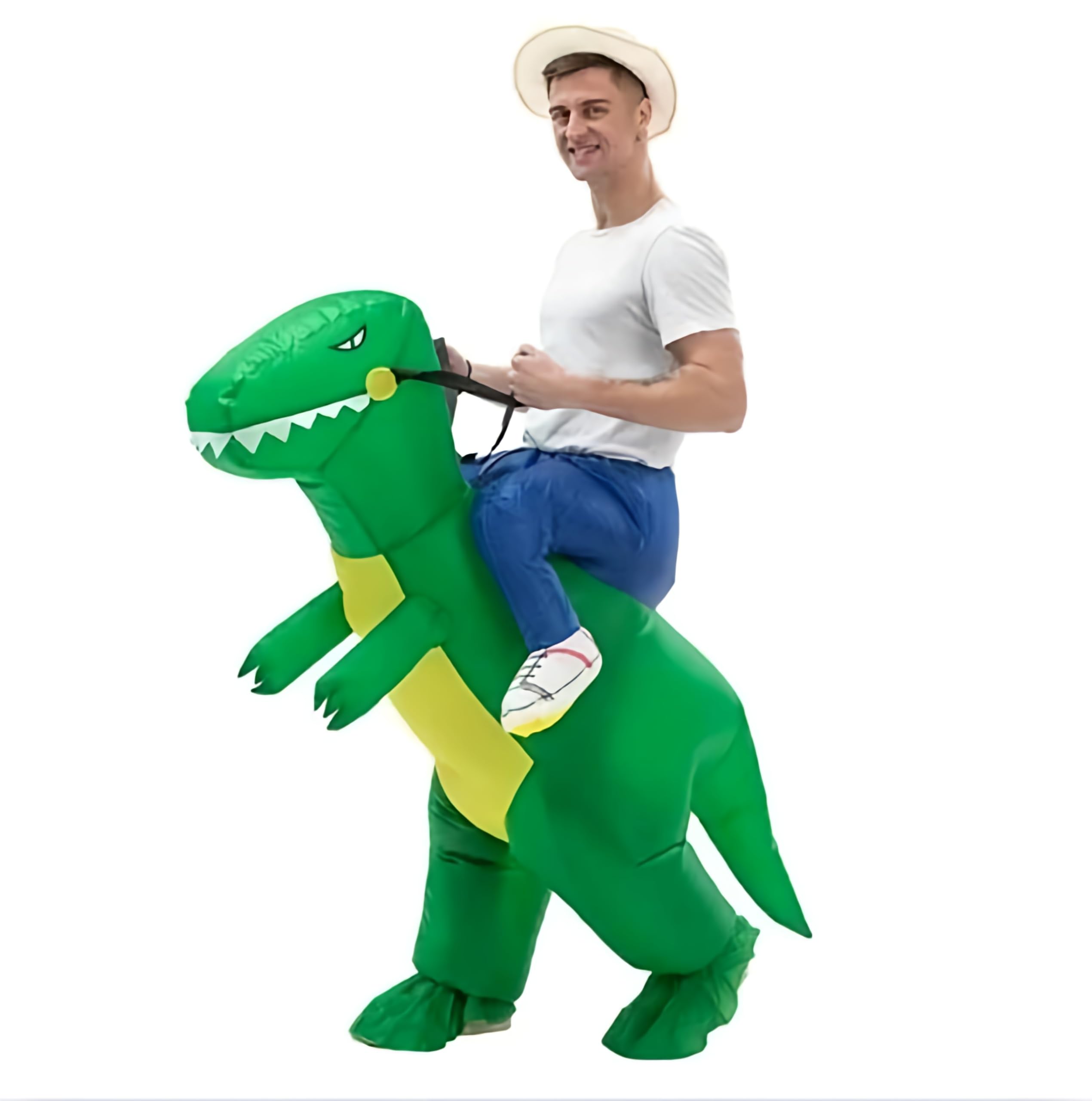 

Halloween Dinosaur One Size Fits Inflatable Fun Cosplay Costume for Events and Parades [bubulu] Costume, All, Adult, Kigurumi, (Green) зелений