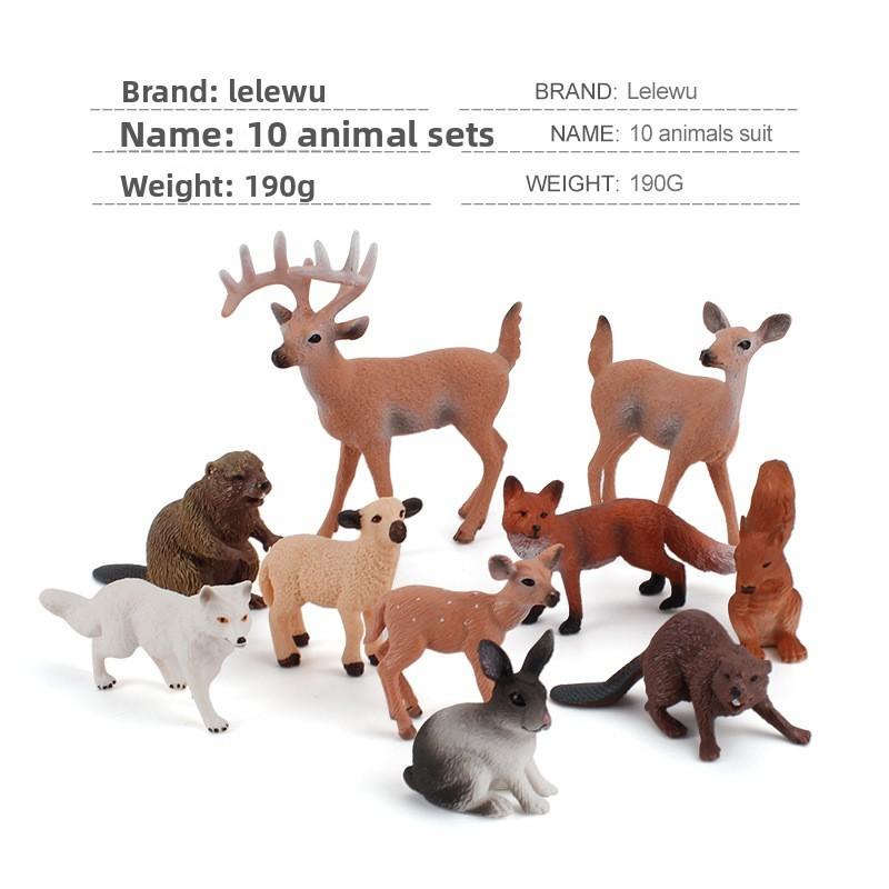 Animal Beaver Fox Deer Model Set With Pvc Material For Educational Display And Collectors