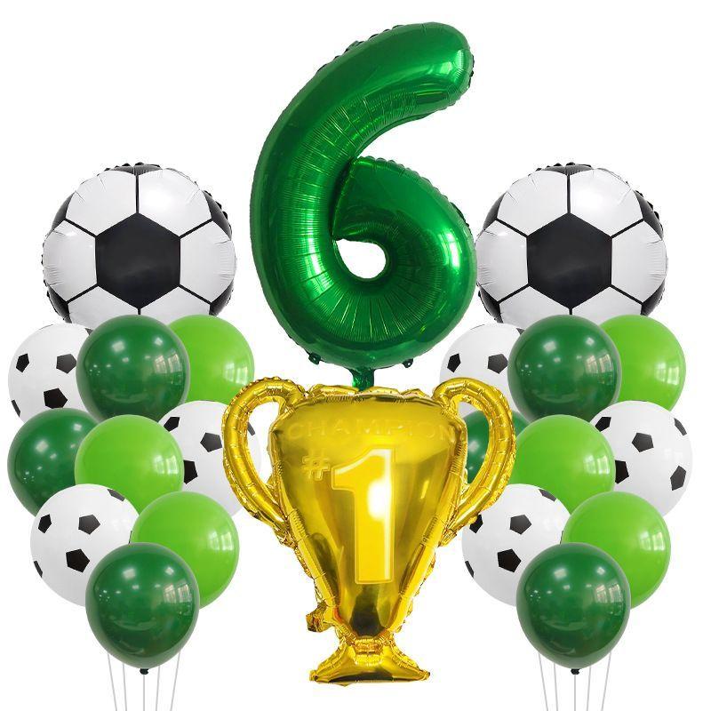 Football Championship Trophy, Balloon Set, Aluminum Film, Children and Boys' Birthday Party, World Cup Birthday Decoration