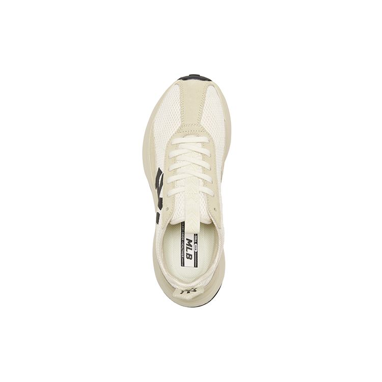 MLB Chunky Jogger Seamball Synthetic Leather Thick Sole Comfortable Non-Slip Wear-Resistant Low-Top Dad Shoes Unisex sneaker White 3ASXXB21N-50IVS