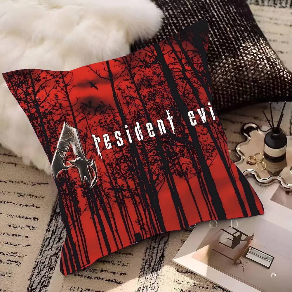 Resident-Evil 8 Village Game Pillow Case Square Pillow Bedroom Sofa Leisure Comfort Cushion Car Living Room Home Decoration