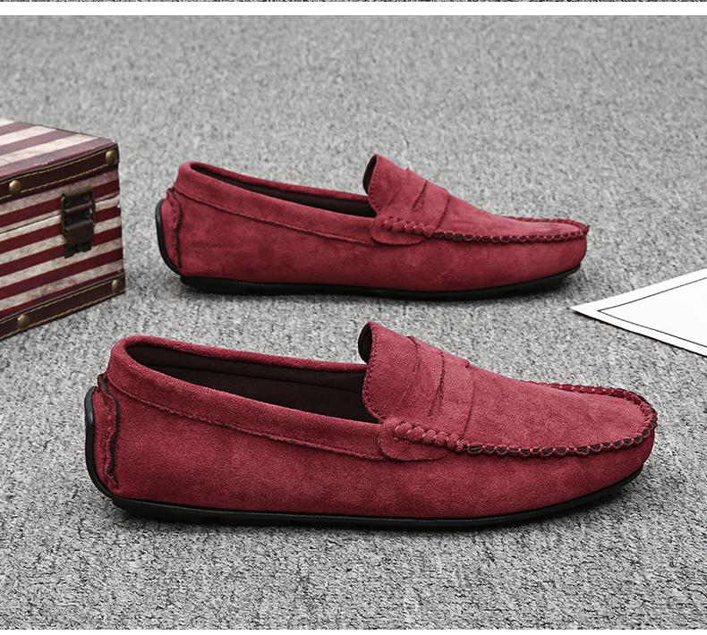 Fashion Suede Men Casual Shoes Breathable Comfort Slip-on Mens Driving Shoes Luxury Brand Men Loafers Mens Lazy Shoes Moccasins
