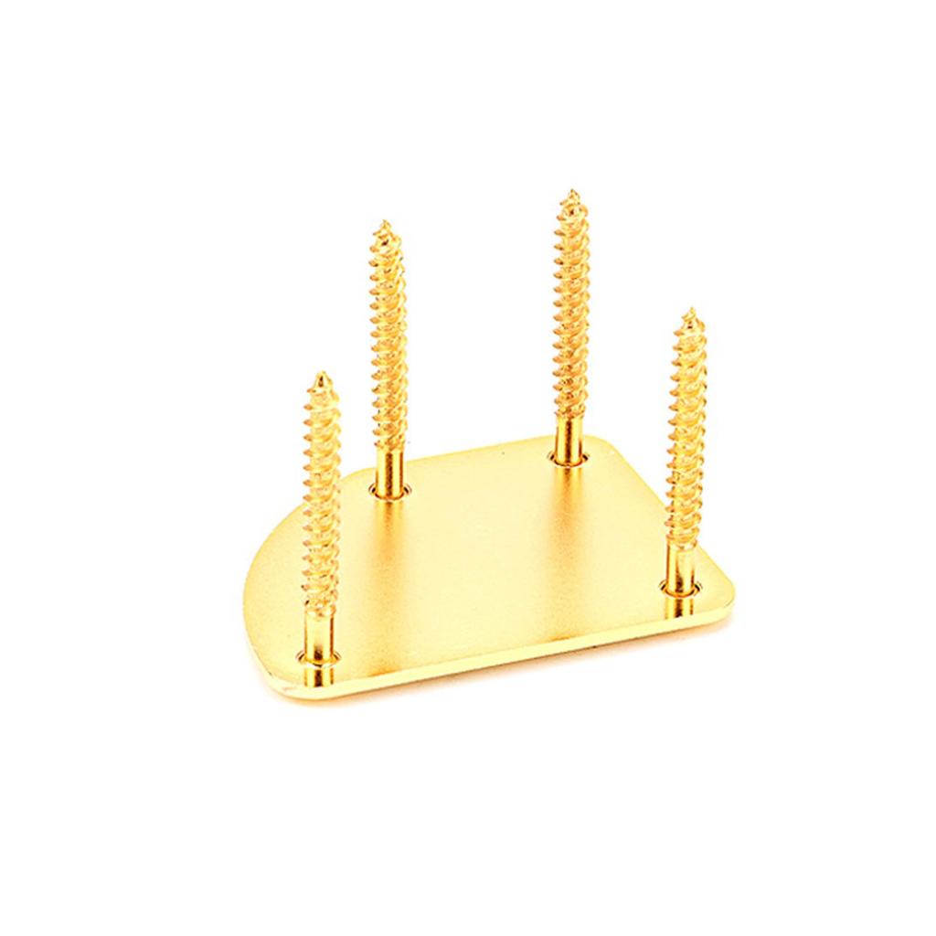 Metal Guitar Neck Plate 4 Holes Guitar Neck Joint Board Mounting Plate Electric Guitar Bass Replacement Parts Durability