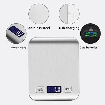 1PC 5\10KG Kitchen Gram Weight Stainless Steel Electronic Household Small Electronic Scale Baking Scale Home Kitchen Tools