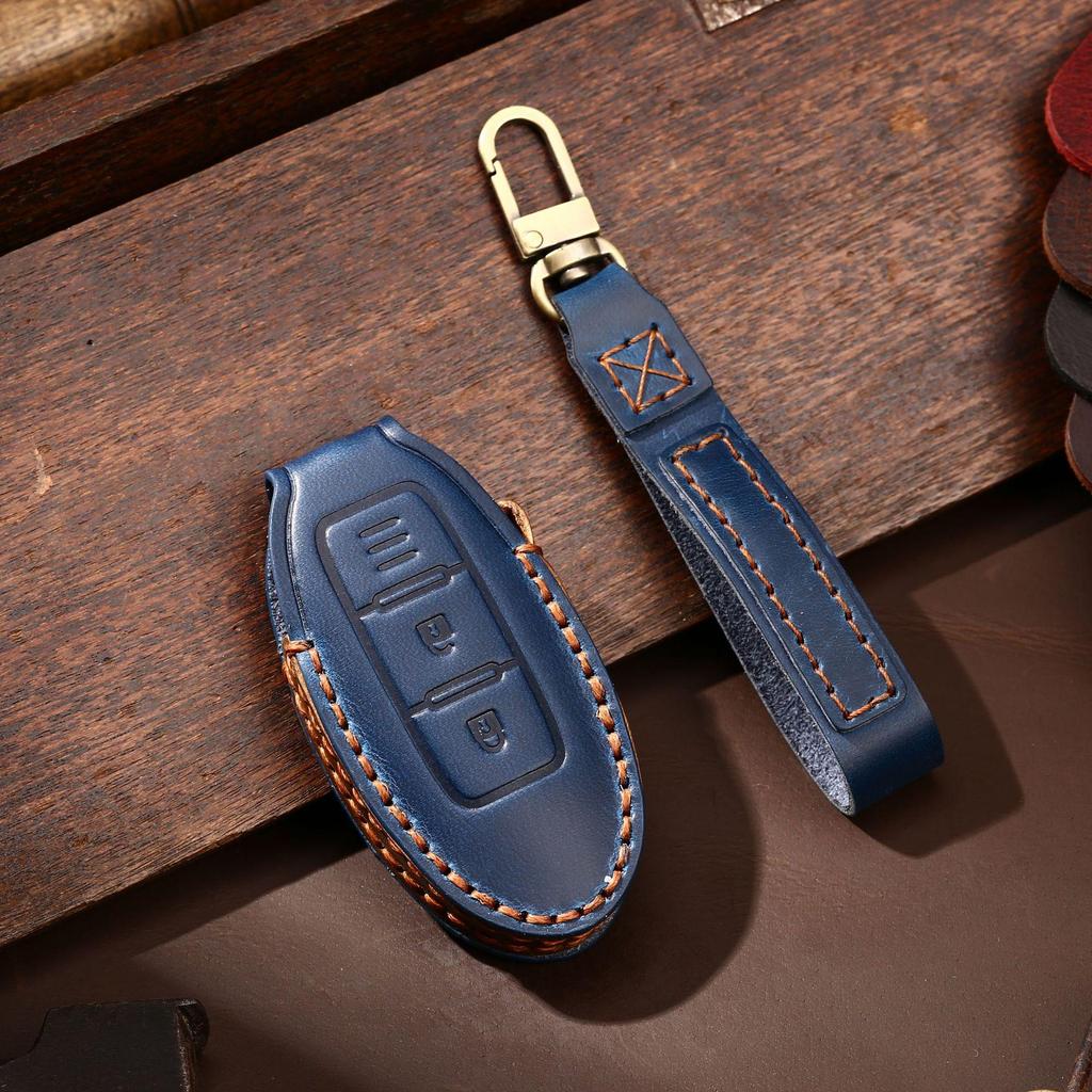 Handmade Leather Key Bag for 2020 Nissan Sylphy, Teana, Qijun, Tiida