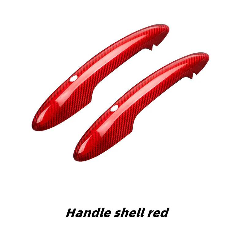 For BMW MINI JCW Cabrio Clubman Countryman F55 F56 F57 F60 Accessories Carbon Fiber Door Handle Shell Decoration Door Handle