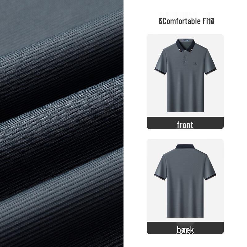 MONTAGUT Men's Breathable Short-Sleeve Polo Shirt