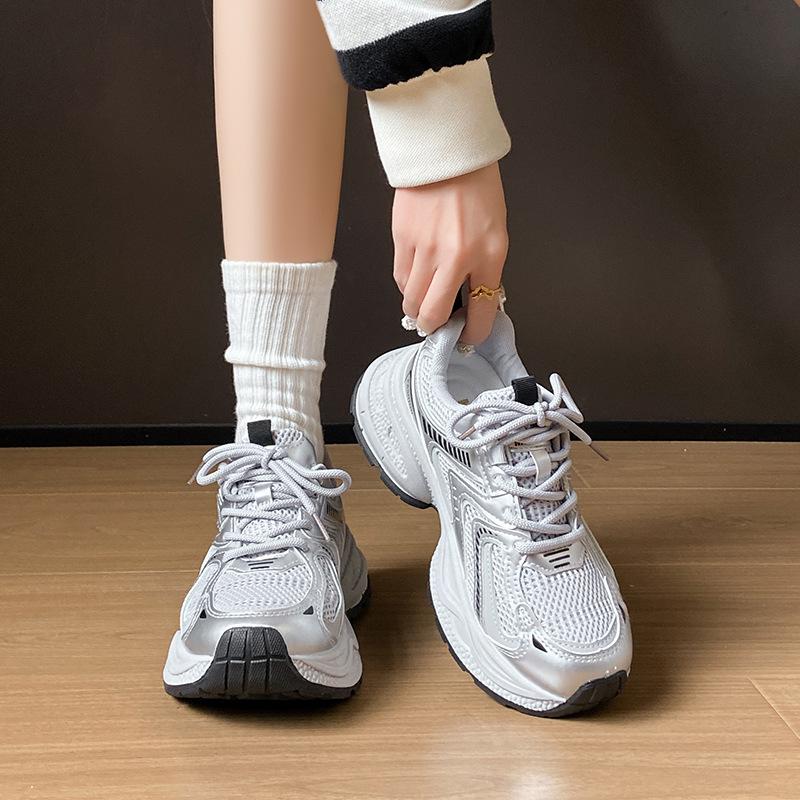 Ins Korean Version of the New Dad Shoes for Women 2025 Autumn Student Sports Running Shoes Casual Shoes Platform Height Increase 2830