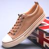 Fashion New Fashion Mens Casual Shoes Youth Teenage Leather Footwear for Men Lace-up Male Casual Sneakers Versatile Male Vulcanize Shoes