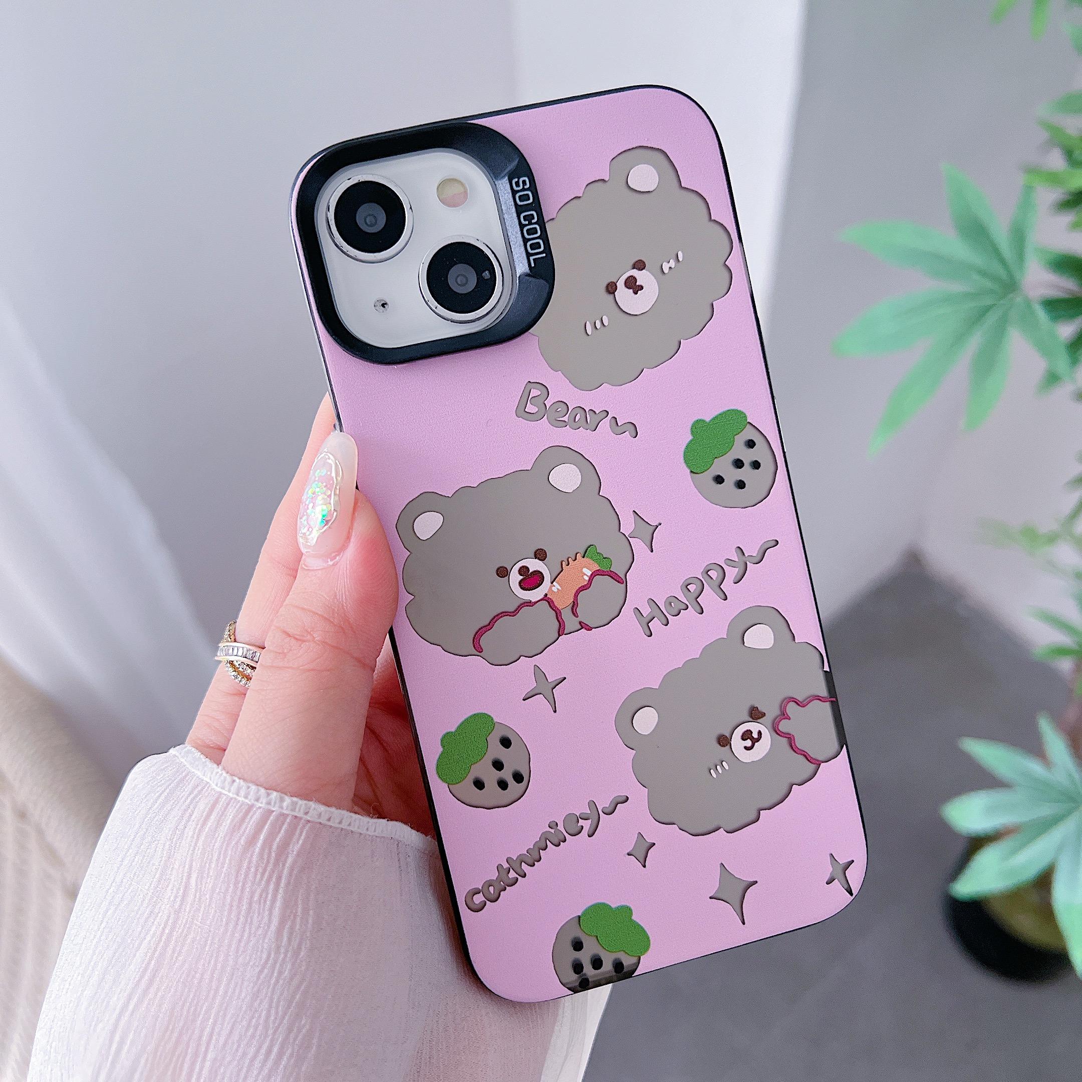 

Laser Sun Bear Silicone Case for Xiaomi Redmi Note 12 11 Samsung A54 A24 A14 Oppo A78 A58 A38 Tecno Spark 10 30C Funda Painted Cover Soft TPU Bumper Oppo Reno 10/Reno 10 Pro