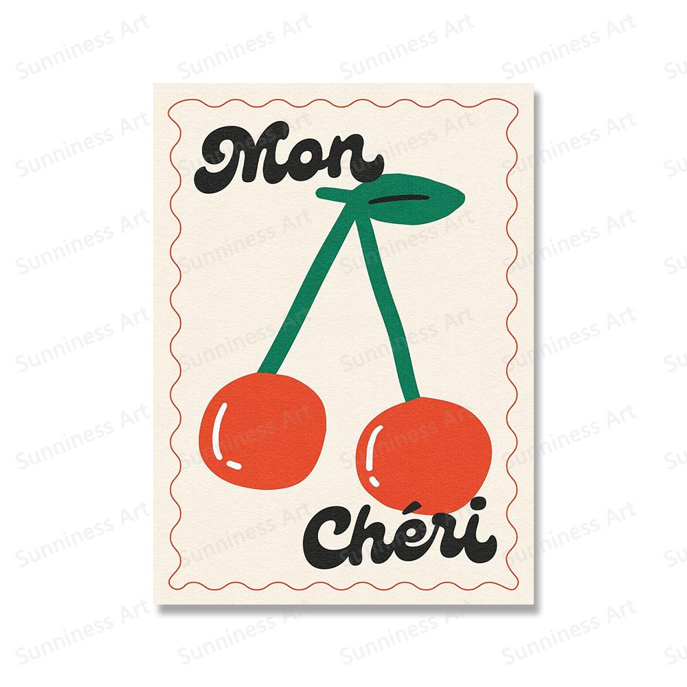 Retro Trendi Şarap Kokteyl Posterleri Limonlar Çiçek Mutfak Duvar Sanatı Baskıları Soyut Resimler Tuval Boyama Yemek Odası Dekoru İçin