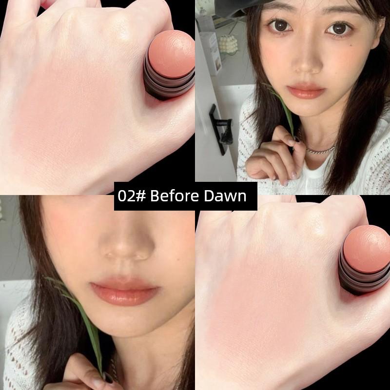 Double-Headed Blush Stick Rouge Cream Brightening Expansion Color Shrink Monochrome Blush Female Nature Eye Shadow Repair Multi-Purpose