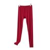 Modal Damen Herbst High-Waist Hose, Dünn, Enganliegend, Große Größen, Mit Faden, Gefüttert für Wärme - Basisschicht Hose.