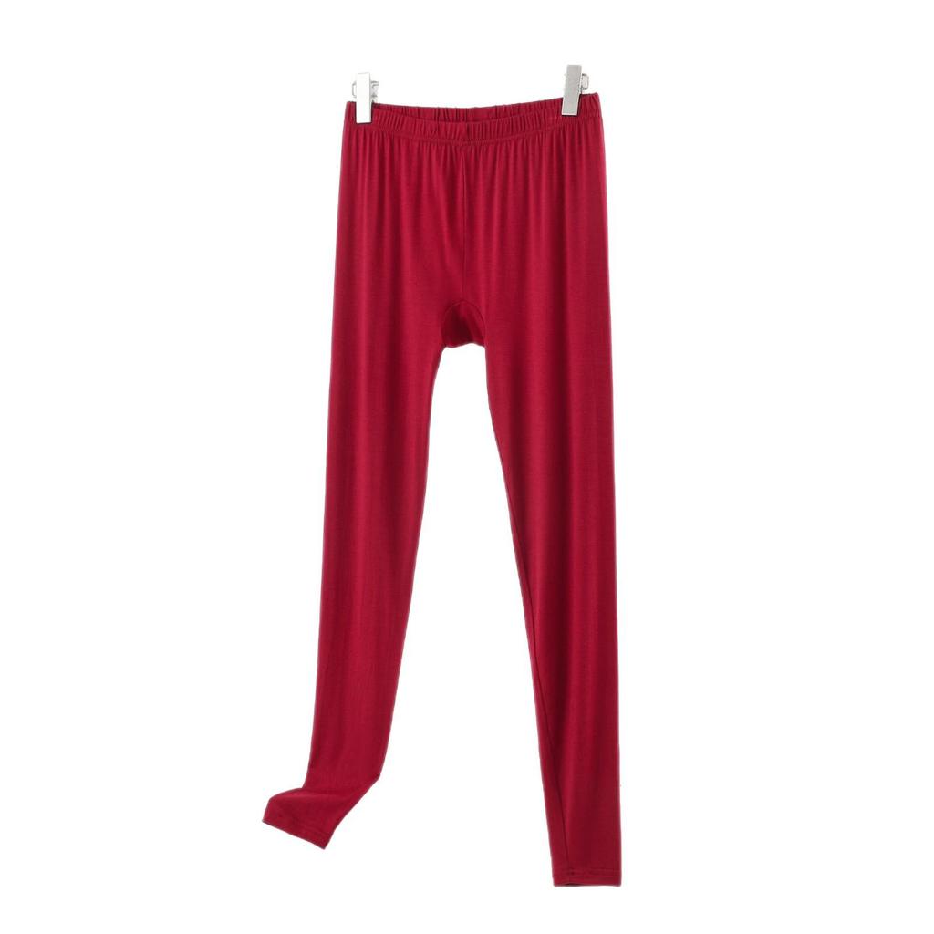 Modal Damen Herbst High-Waist Hose, Dünn, Enganliegend, Große Größen, Mit Faden, Gefüttert für Wärme - Basisschicht Hose.