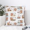 Bubu Dudu Square Pillow Cases Cute Cartoon Cushion Covers Custom Zippered Decor Pillowcase for Home 4040cm