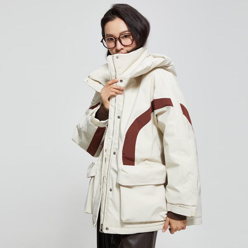 Tatu Women's Casual Color-block Down Parka