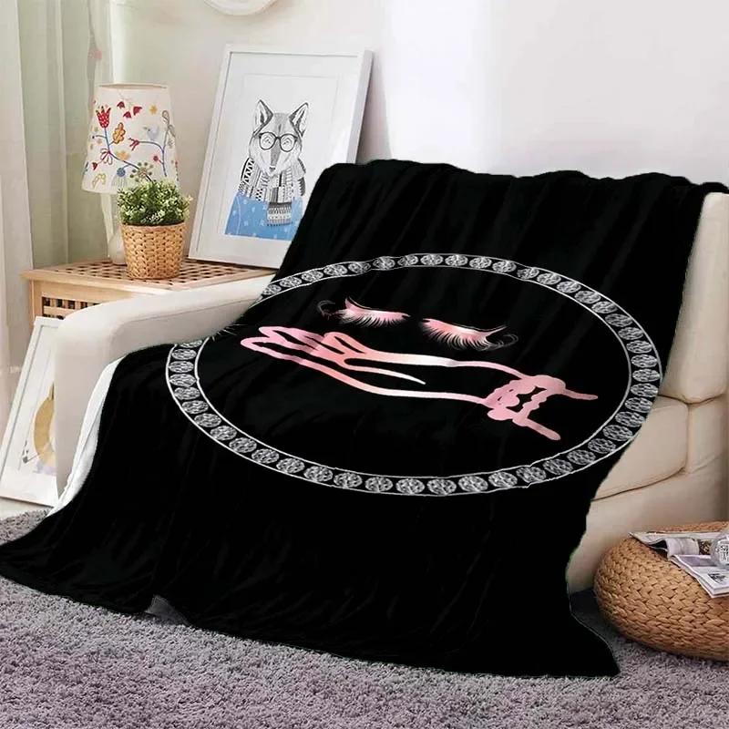 Digital Printed Eyelash Velvet Soft Plush Blanket Flannel Blanket Home Living Room Bedroom Bed Sofa Lunch Break Picnic Blanket
