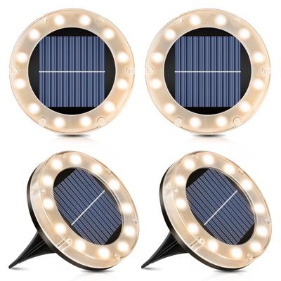 Solar Light Outdoor Recessed Garden 12LED Garden Light Solar Automatic Light Sensor Solar Floor Light IP65 Waterproof 1200mAh High Brightness LED