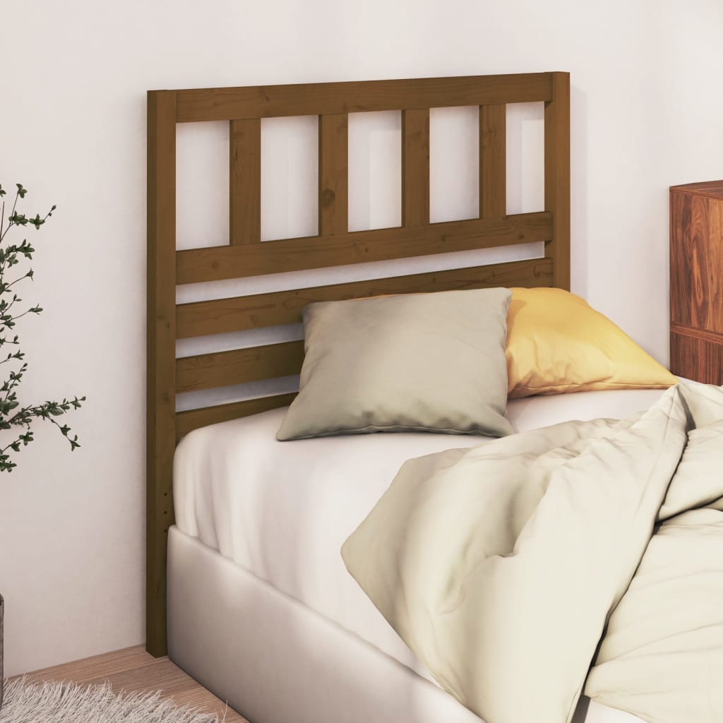 Headboard Honey Brown 106 X 4 X 100 Cm Solid Pine Wood