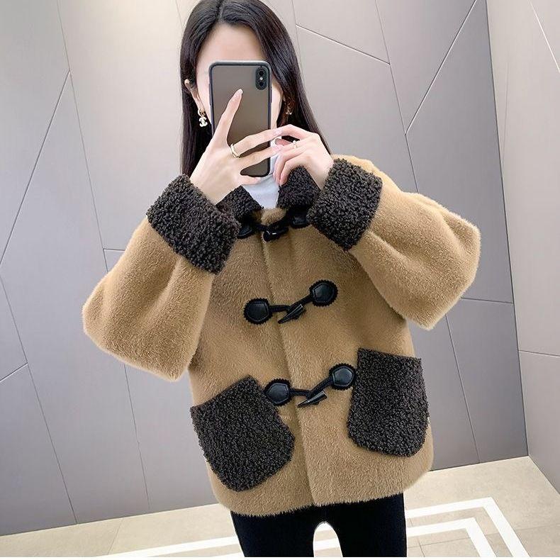 

Зимний Стиль Пальто из Норки Женское Короткое Утепленное Пальто Осень Зима Модная Верхняя Одежда XXXL коричневый