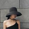 Straw Hat Women'S Summer Brim French Sunscreen Hepburn Wind Visor Beach Foldable Versatile Hat Women'S Bucket Hat
