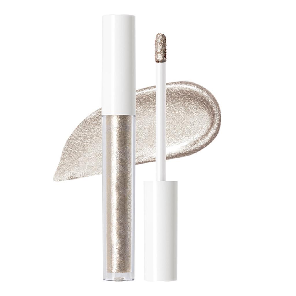 Single Tube Shimmer Metallic Liquid Eyeshadow Glitter Highlighter Long Lasting Waterproof Sparkling Eye Makeup