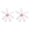 Sweet Fresh White Metal Flower Drop Earrings for Women Elegant Super Fairy Dangle Earrings Jewelry Party Jewelry Accessories