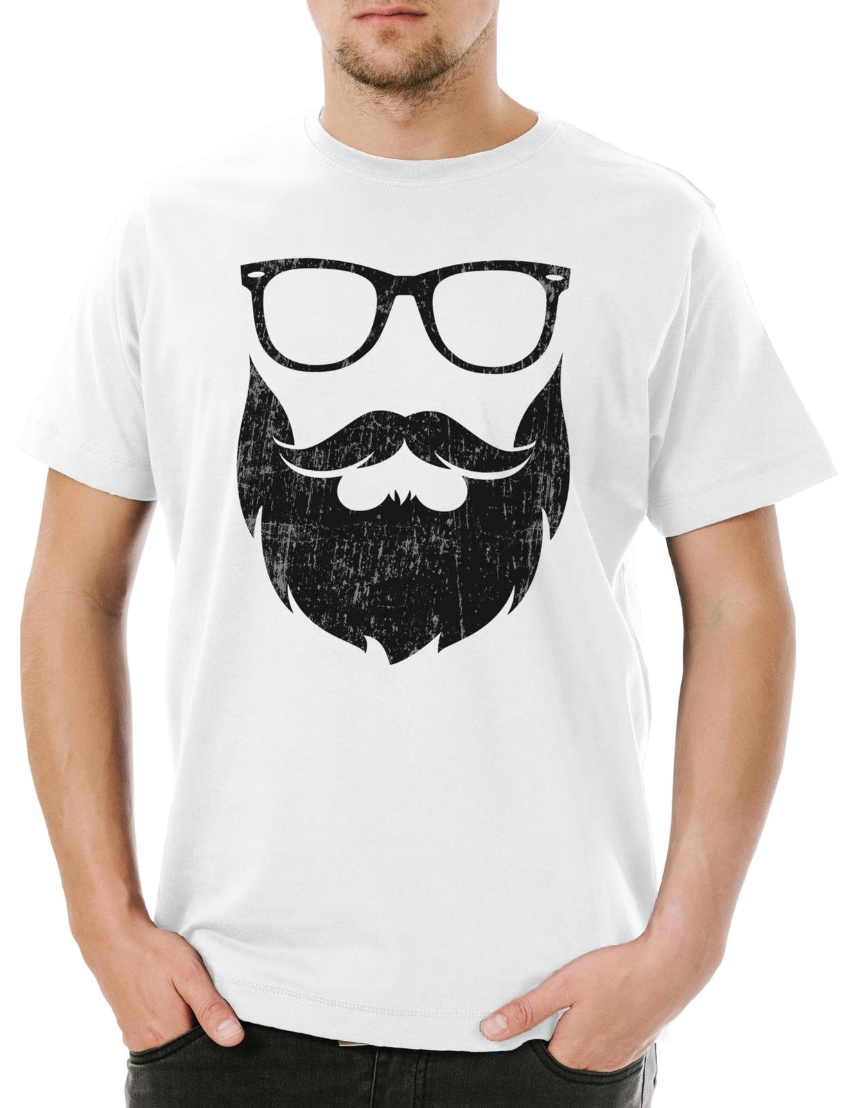 Nerd Hipster Mens T-Shirt Barber Beard Beard Glasses Glasses Nerd Geek S