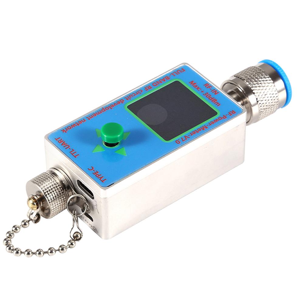 V7.0 RF Power Meter 10Ghz RF Power Meter Set 30Dbm Max Input Power Meter Tester N-Type Connector USB-C Port RF Power Measurement