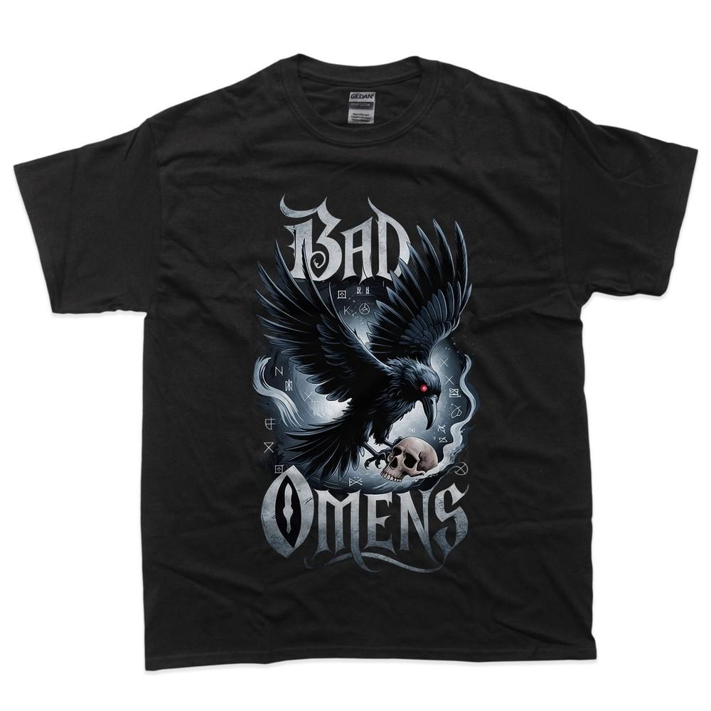 

Винтажная футболка Bad Omens Raven s & Skull Футболка классической рок-музыки 3XL