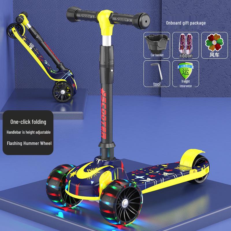 

Детский самокат 3-в-1 Monlili для мальчиков и девочек (Возраст 1-8 лет)