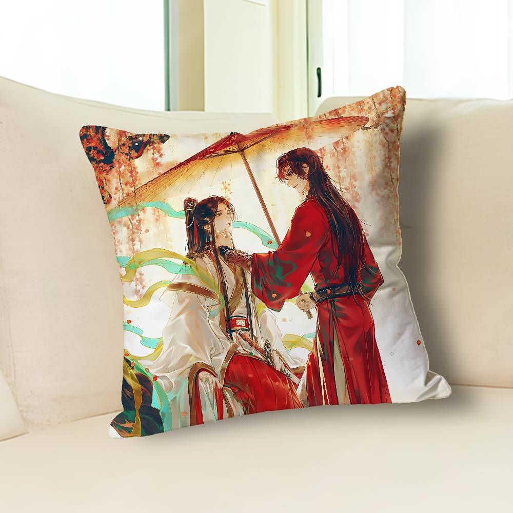 H-Heaven Officials Blessings Anime Celebrity Merchandise All-Match Printed Pillow Case Sofa Car Office Room Decoration Protector