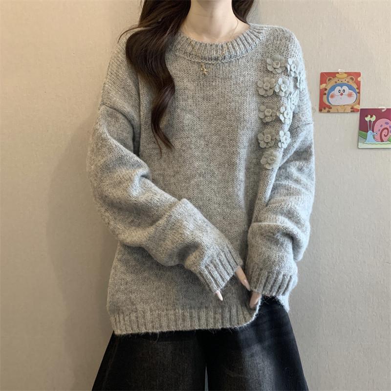 Sweater for Women Autumn Winter Thickened Warm Knitted Stretchy Long Sleeve Tops