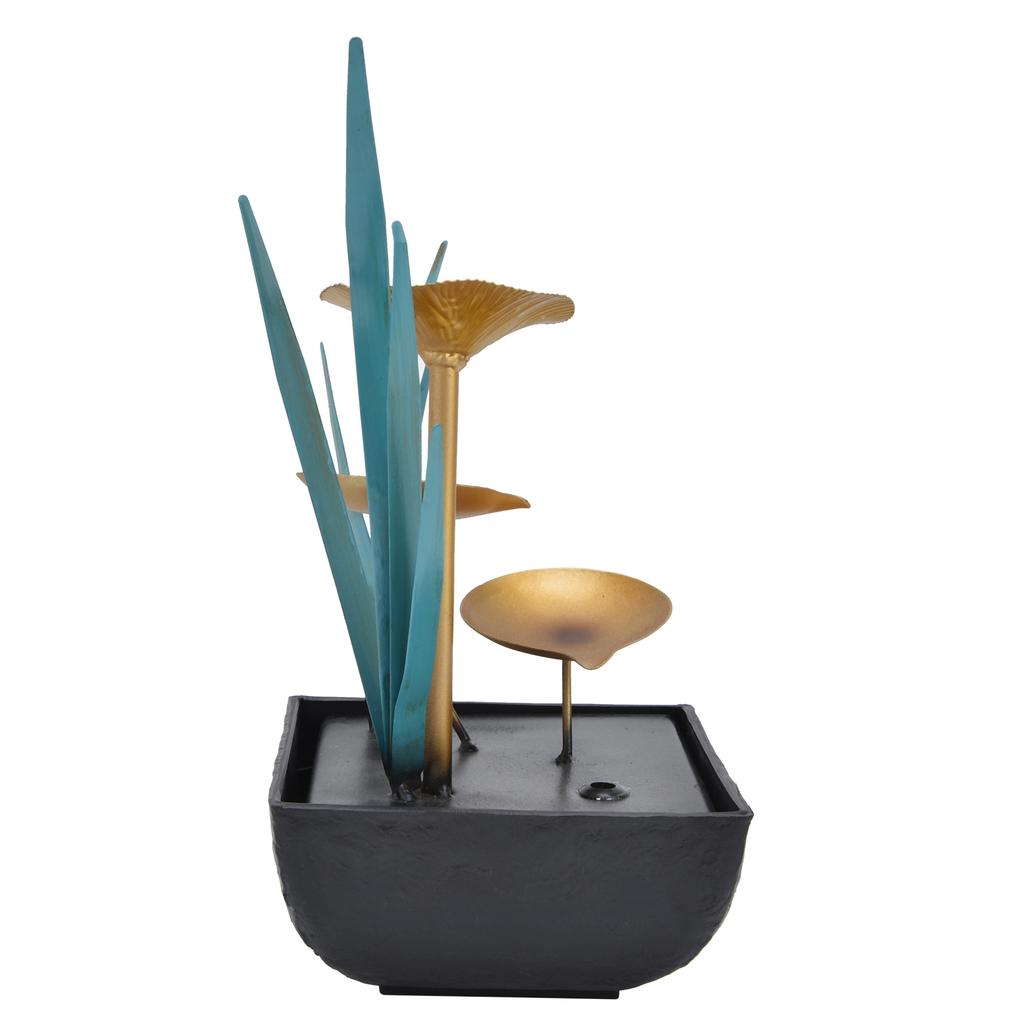 Tabletop Fountain LED Lights No Noise Compact Lightweight Classic Indoor Waterfall for Decorating