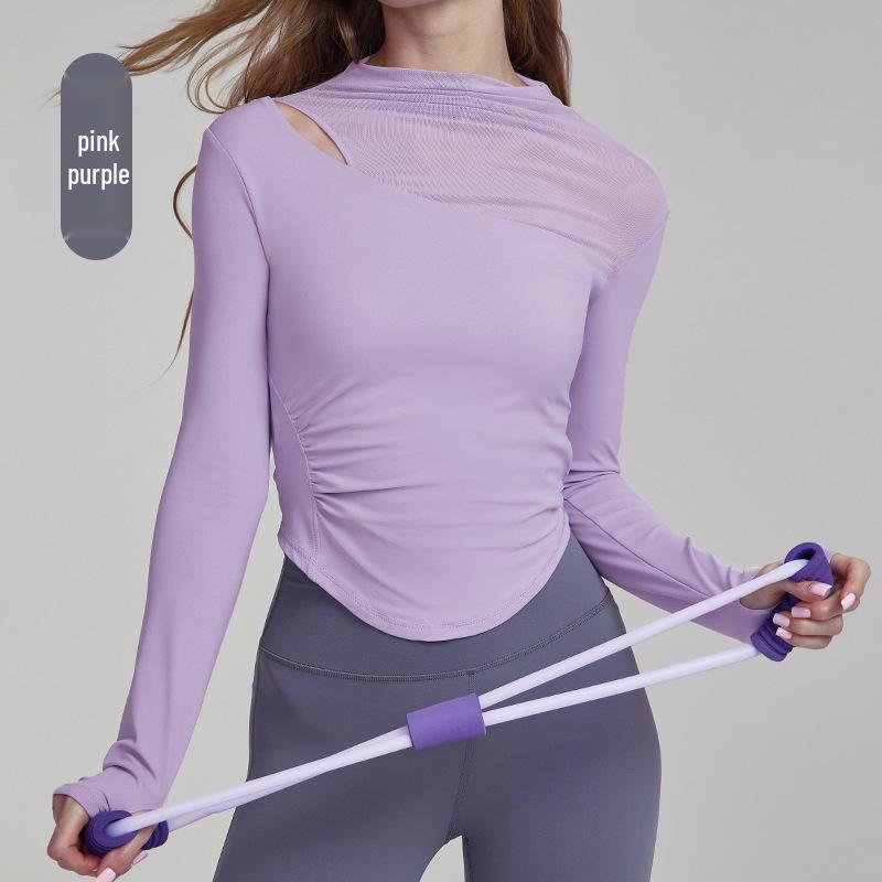 

Women s Breathable Long-Sleeve Mesh Yoga Top Large