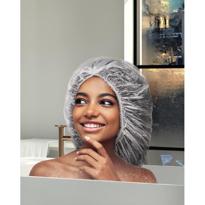 Disposable Shower Cap for Long Natural Hair Women