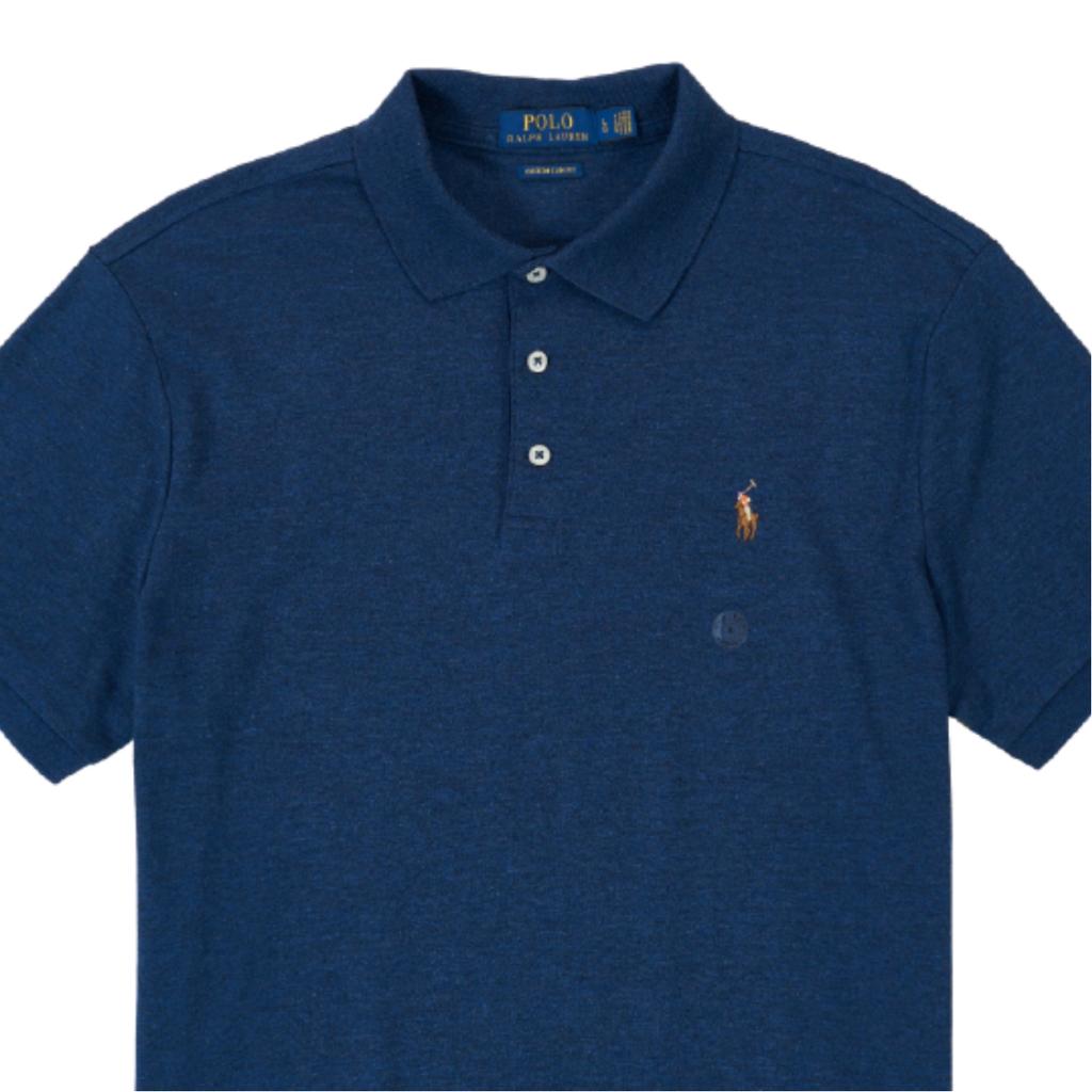 Polo Ralph Lauren Vestibilità aderente Lunghezza media Monocolore Stampa Colletto polo Manica corta Polo Uomo top Blu 710832749-003