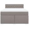 Vidaxl Letto Continentale Con Materasso, Taupe, Tessuto, 140X190 Cm
