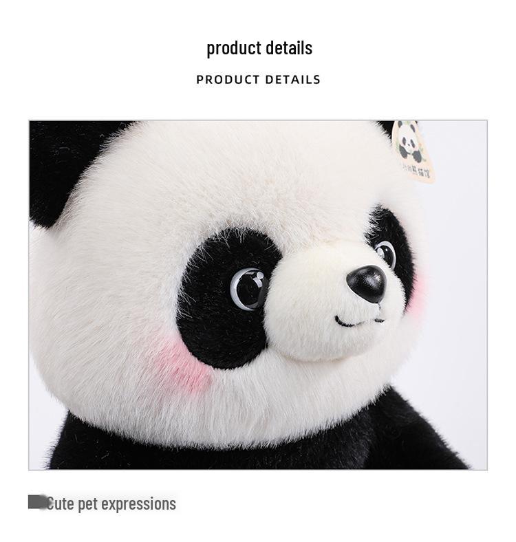 Realistic Sitting Panda Plush Toy - Cute and Perfect for Birthdays