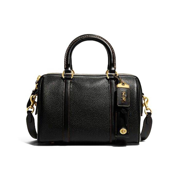 New COACH Ruby Natural Pebbled Leather Handbag Shoulder Bag Crossbody Bag Medium Size Women's Black C8864-B4BK