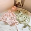 French Triangle Turban Floral Women Hair Scarf Sweet Crochet Flower Bandana Summer