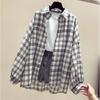 Women's Spring 2023 Korean-Style Sunscreen Plaid Shirt - Fashionable Net Red Fairy Jacket