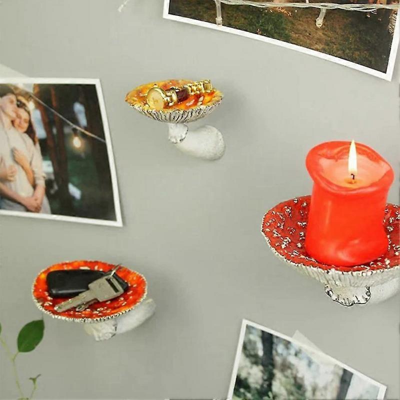 3pcs Mushroom Hanging Shelf Wall Floating Shelf Hanging Decor Shelves For Bedroom, Living Room, Bat