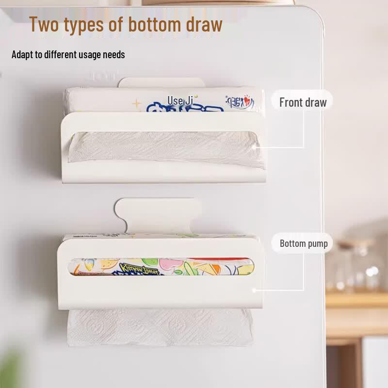 Magnetic Wall-Mounted Tissue and Wet Wipe Dispenser