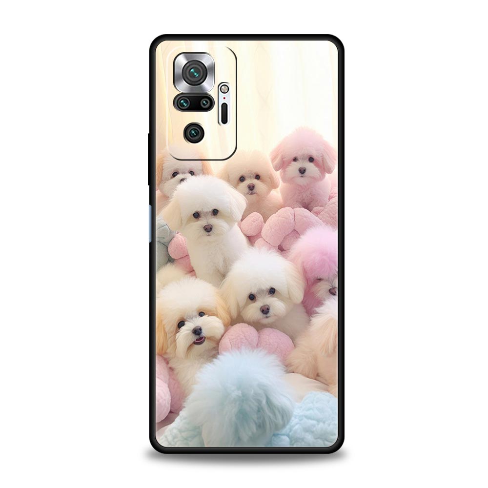 Cute Little Dog Phone Case Cover for Redmi 14C 10C Note 15 14 13 12 10 11 K40 Pro Plus 5G Soft TPU Shockproof Shell Fundas Capas