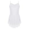 Girls Ballet Dresses Ballerina Practice Performance Ruched V Neck Spaghetti Straps Side Split Dress