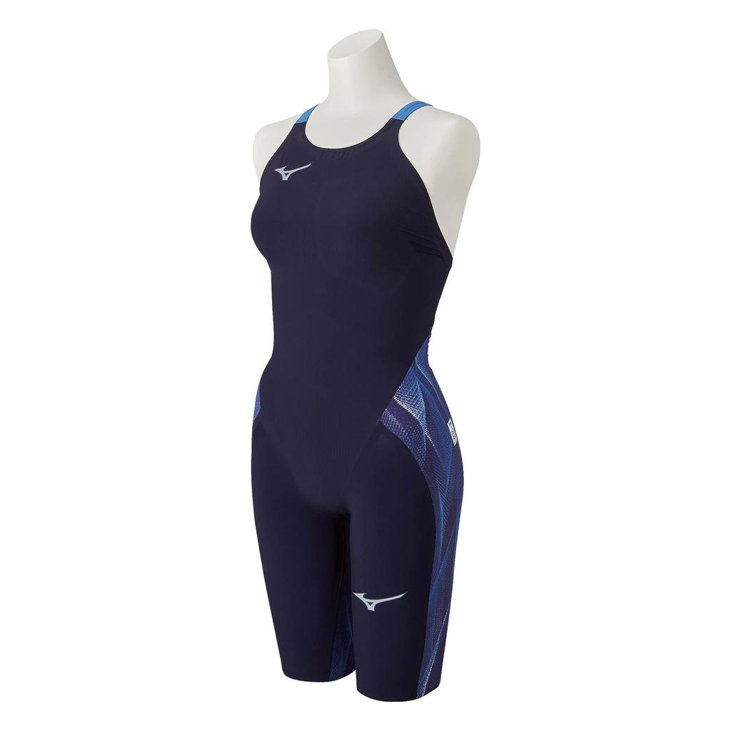 Mizuno Swim Competitive Swimsuit Girls GXSONIC V MR Half Suit [FINA Approved] N2MG0202 20 Aurora Blue 130