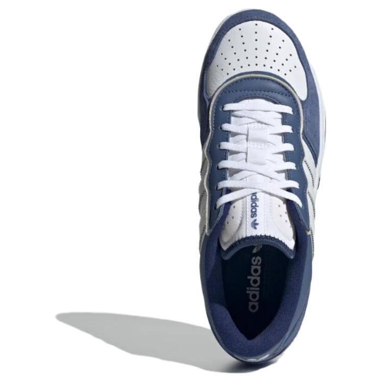 Adidas Originals Courtic Comfortable Lace-Up Non-Slip Durable Low-Top Skate Shoes Unisex Sneakers White Blue JI2554