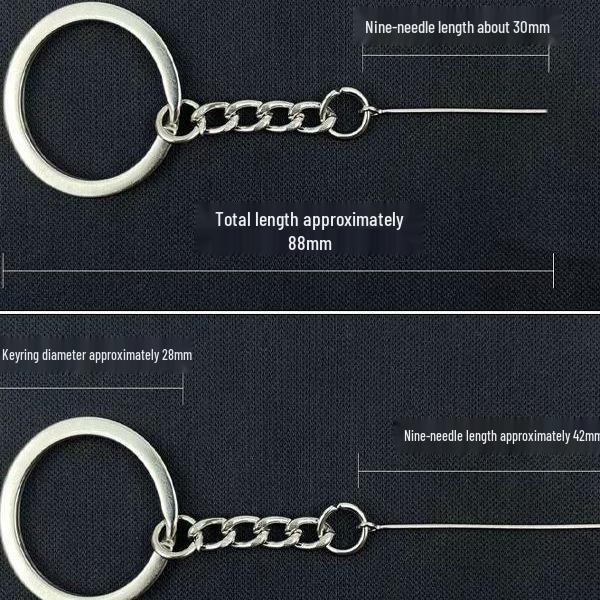 Handmade Metal Keychain with Nine-Needle Keyring & Pendant Materials: Wool Felt & Clay DIY Jewelry Accessories